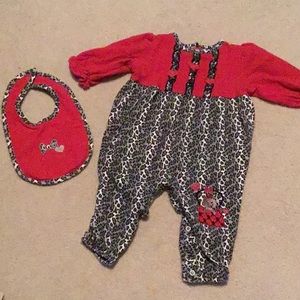 Infant 3–6 months one piece outfit. Valentine cute